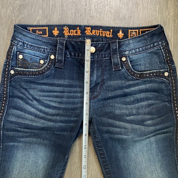Rock Revival Blue Skinny Jeans Size 25 - Picture 5 of 6